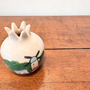 Ceramic Pomegranate with Jerusalem Art