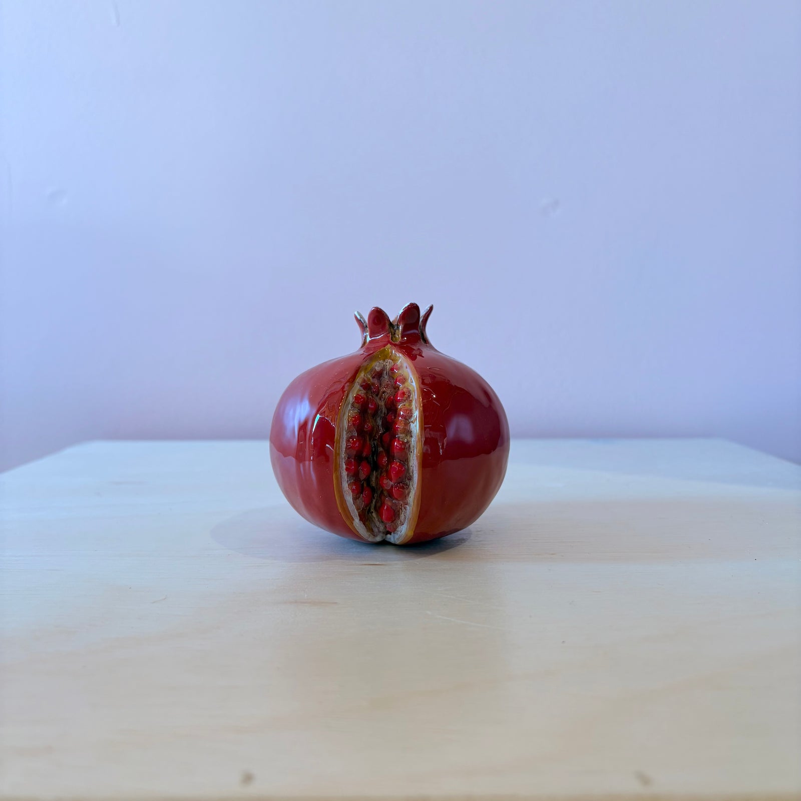 Red Ceramic Pomegranate - Large