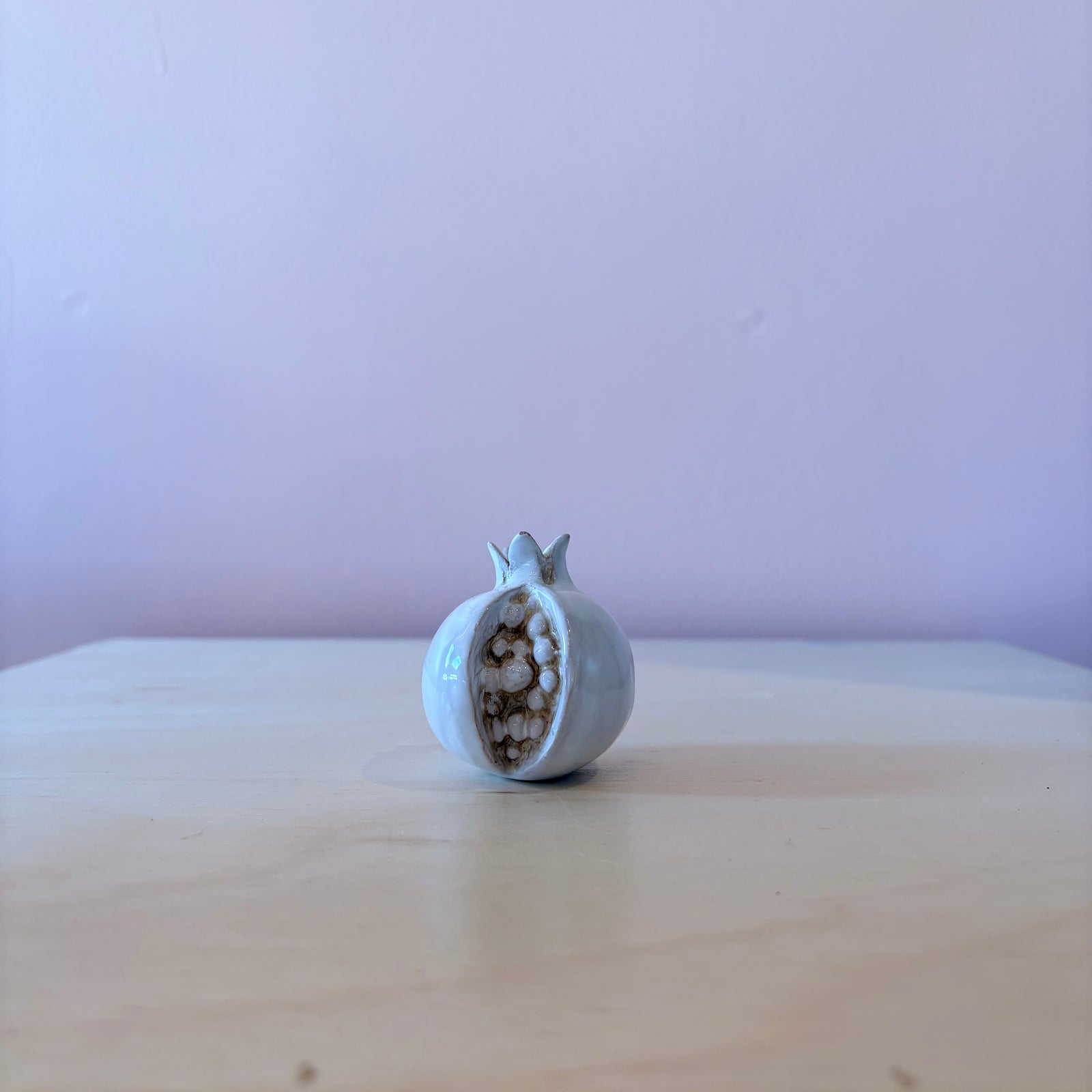 White Ceramic Pomegranate - Small