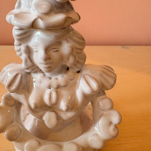 Ceramic Italian Half Bust Candelabra - Female