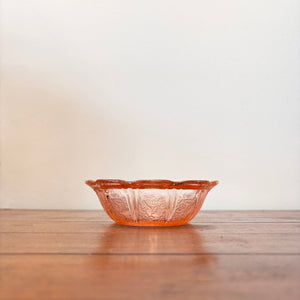 Cherry Blossom Depression Glass Dessert Bowl