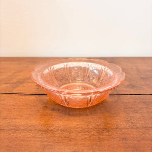 Cherry Blossom Depression Glass Dessert Bowl