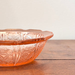 Cherry Blossom Depression Glass Dessert Bowl
