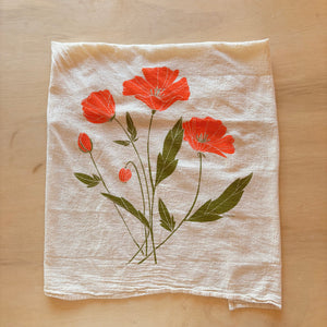 California Poppy Tea Towel