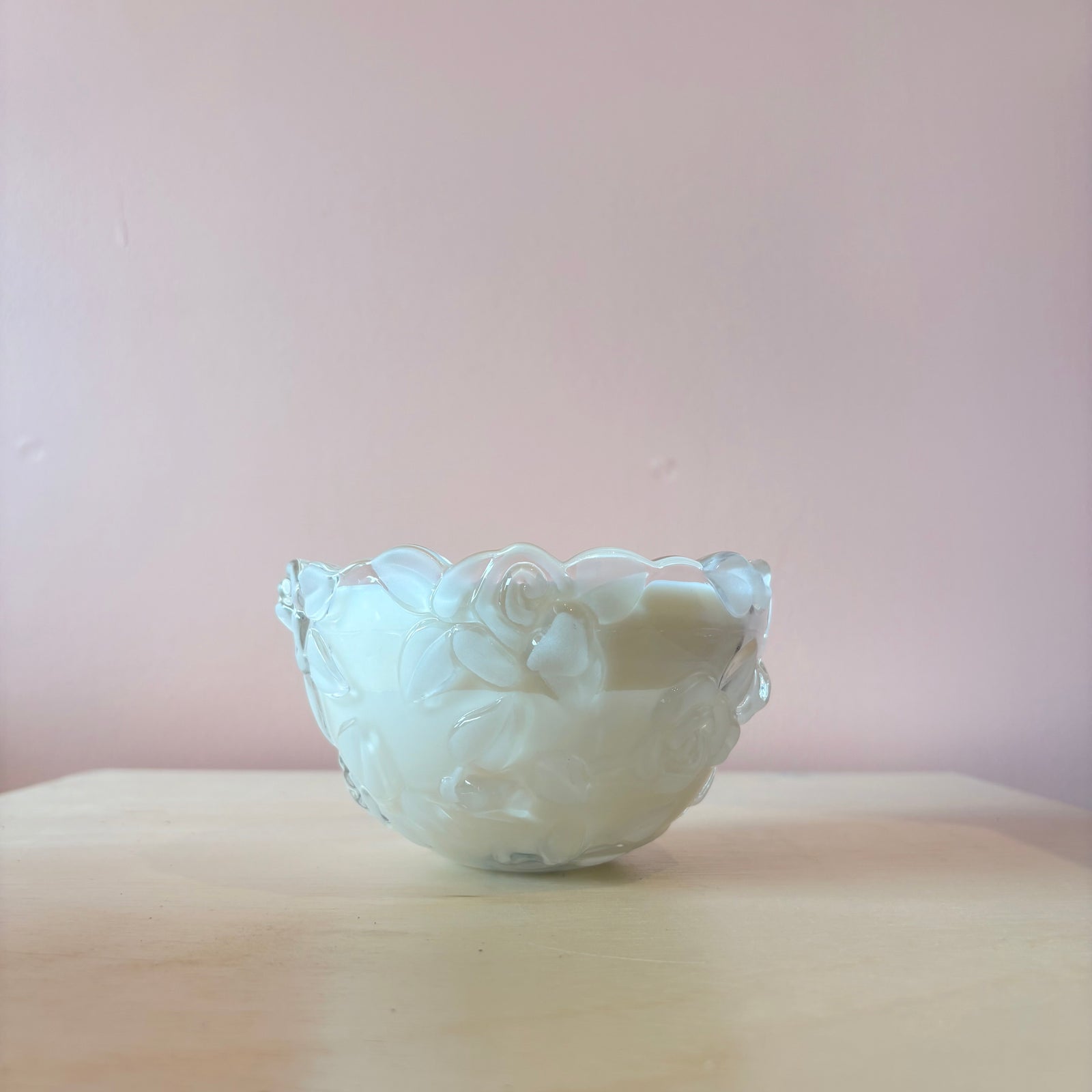 Candle in Rose Embellished Bowl