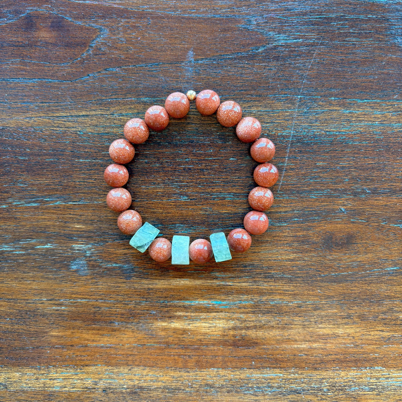 Sandstone & Prehnite Bracelet