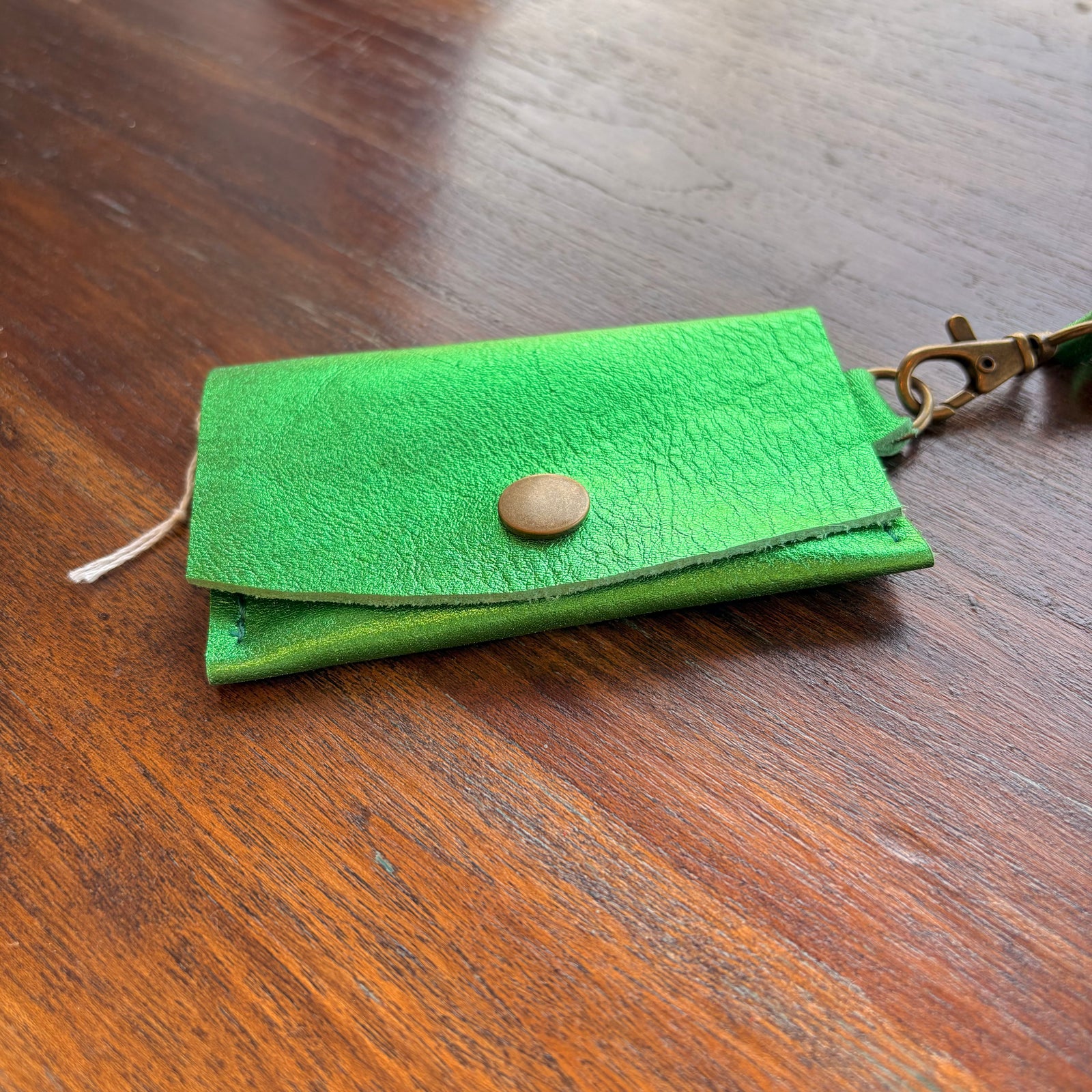 Mini Wristlet - Metallic Green