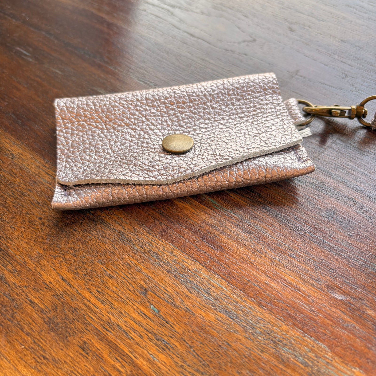 Mini Wristlet - Metallic Silver