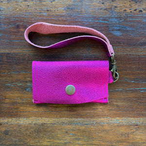 Mini Wristlet - Metallic Fuchsia