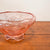 Etched Pink Glass Bowl