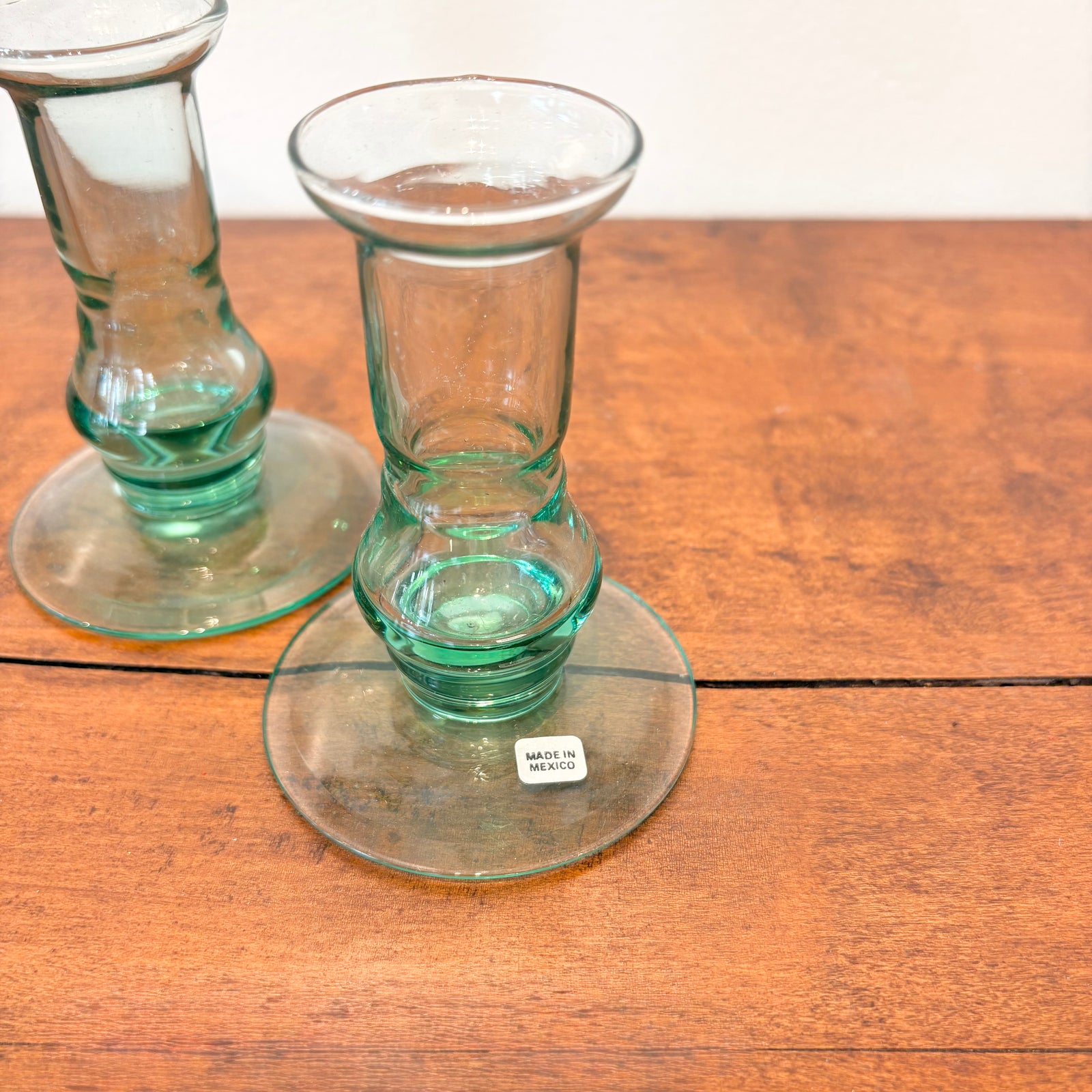 Mexican Glass Candelabras