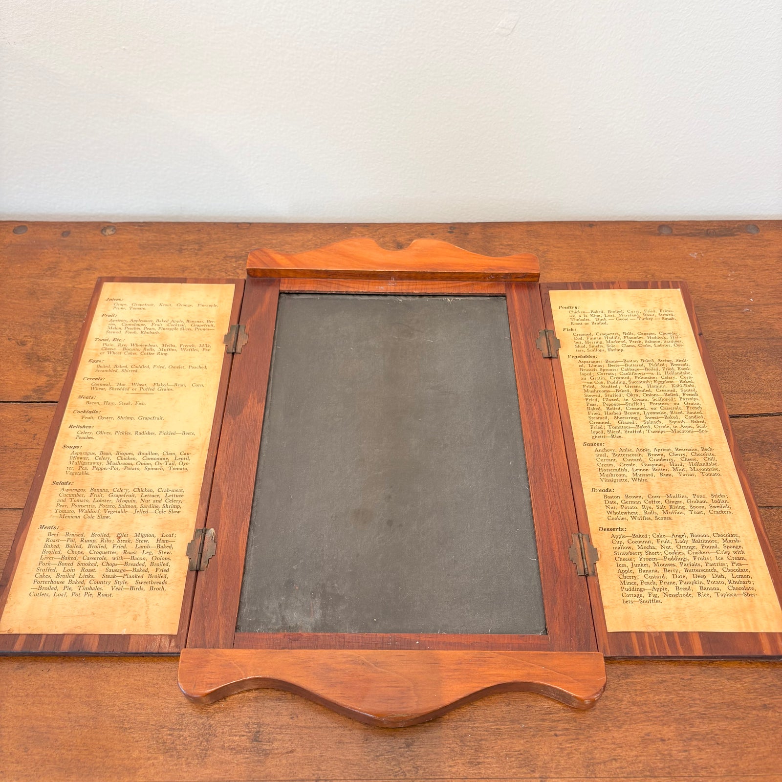 Chalkboard with Menu