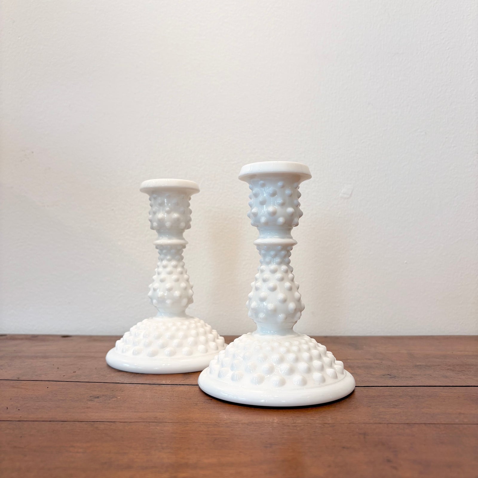 Milk Glass Candelabras