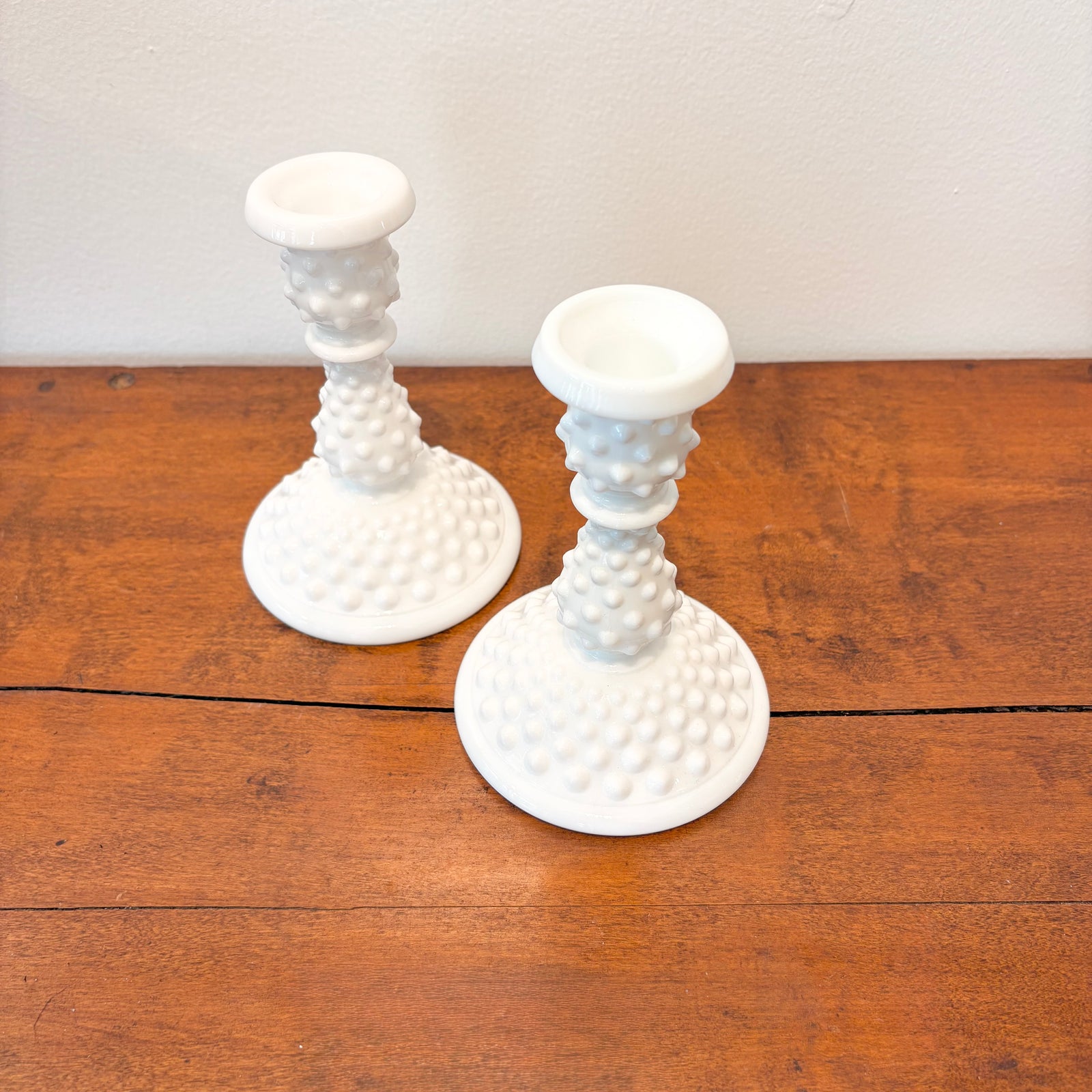 Milk Glass Candelabras