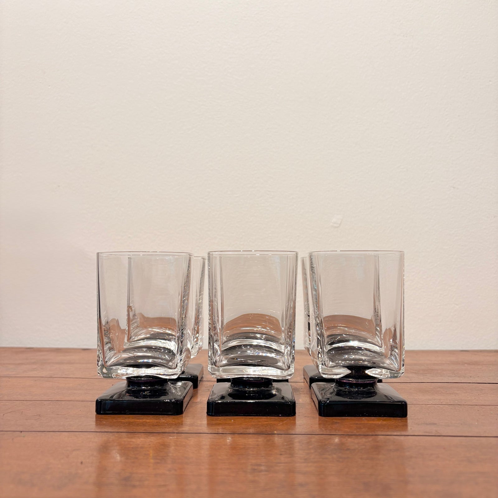 Black Pedestal Cocktail Glasses (set of 6)