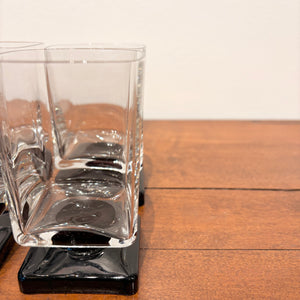 Black Pedestal Cocktail Glasses (set of 6)