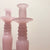 Pink Glass Candelabras (set of 2)