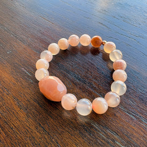 Cherry Blossom Agate & Red Moonstone
