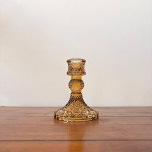 Amber Glass Candelabra