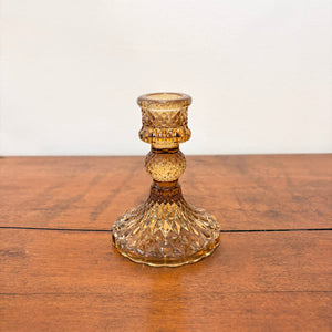 Amber Glass Candelabra