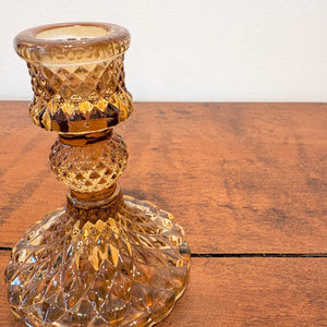 Amber Glass Candelabra