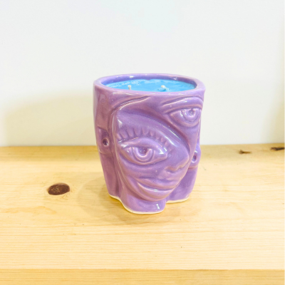 Key West Pottery Collaboration - Purple Face
